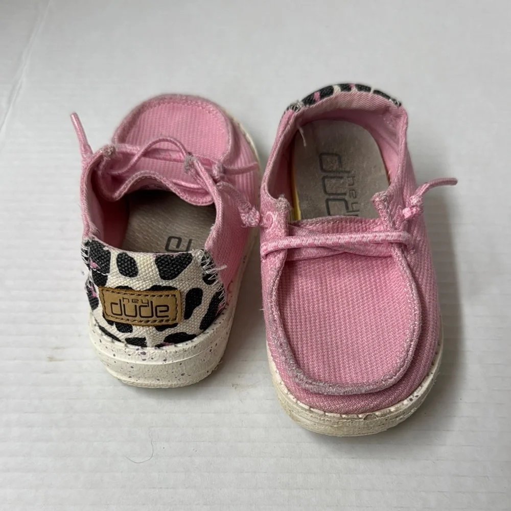 Hey Dude Kids Pink Leopard Print K8 Shoes